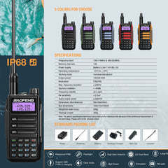 2PACK BaoFeng UV-16 PRO V2 10W Professional WalkieTalkie UV16Pro Type-C Charger Long Range Two Way Radio Upgrade UV5R UV10R