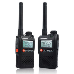 2Pcs Baofeng UV-3R Mini VHF UHF Dual Band Walkie Talkie 136-174MHz 400-470MHz FM VOX with 1Pcs USB Programming Cable,Handsfree