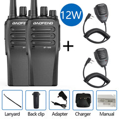 BaoFeng Walkie Talkie BF-1909 12W Powerful 50KM Long Range Portable Two Way Radio Type C Charger Transceiver hunting UV-5R