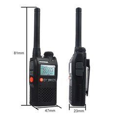 2Pcs Baofeng UV-3R Mini VHF UHF Dual Band Walkie Talkie 136-174MHz 400-470MHz FM VOX with 1Pcs USB Programming Cable,Handsfree