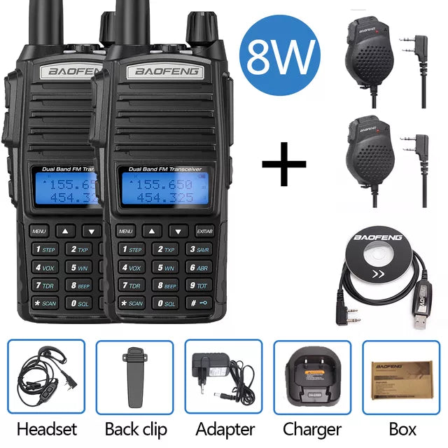 Baofeng UV-82 Plus 8W Walkie Talkie UV82 CB Radio Station 10KM VHF UHF Dual Band UV 82 Two Way Radio Ham Radio