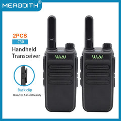2 pcs Walkie Talkie Mini WLN KD-C30 USB Type C Phone Radio Walkie-Talkies Two-way Radio Portable radio PTT Hotel Uhf 400-470 MHZ
