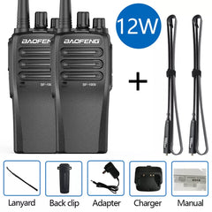 BaoFeng Walkie Talkie BF-1909 12W Powerful 50KM Long Range Portable Two Way Radio Type C Charger Transceiver hunting UV-5R
