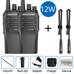 BaoFeng Walkie Talkie BF-1909 12W Powerful 50KM Long Range Portable Two Way Radio Type C Charger Transceiver hunting UV-5R
