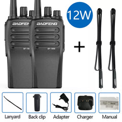 BaoFeng Walkie Talkie BF-1909 12W Powerful 50KM Long Range Portable Two Way Radio Type C Charger Transceiver hunting UV-5R