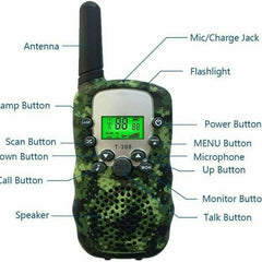 Kids Walkie Talkies 2PCS Celular Handheld Transceiver Phone Radio Interphone 6KM Mini Toys Talkie Walkie Gifts Boy Girl Tablet