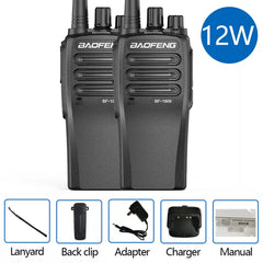 BaoFeng Walkie Talkie BF-1909 12W Powerful 50KM Long Range Portable Two Way Radio Type C Charger Transceiver hunting UV-5R