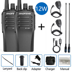 BaoFeng Walkie Talkie BF-1909 12W Powerful 50KM Long Range Portable Two Way Radio Type C Charger Transceiver hunting UV-5R