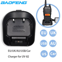 Baofeng  Walkie Talkie EU/US/UK/AU/USB/Car Charger Adapter Base For Baofeng UV 82 UV-82 UV82 Two Way Radio Accessories